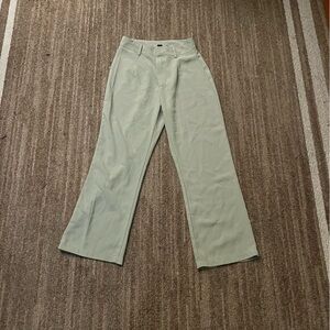 Light Green Wide-Leg Pants